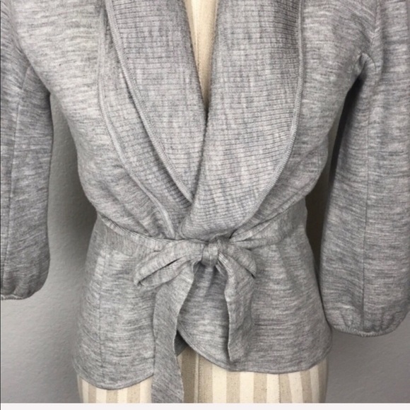 BCBGMaxAzria Merino Wool Gray Cardigan Size XS - Picture 2 of 7